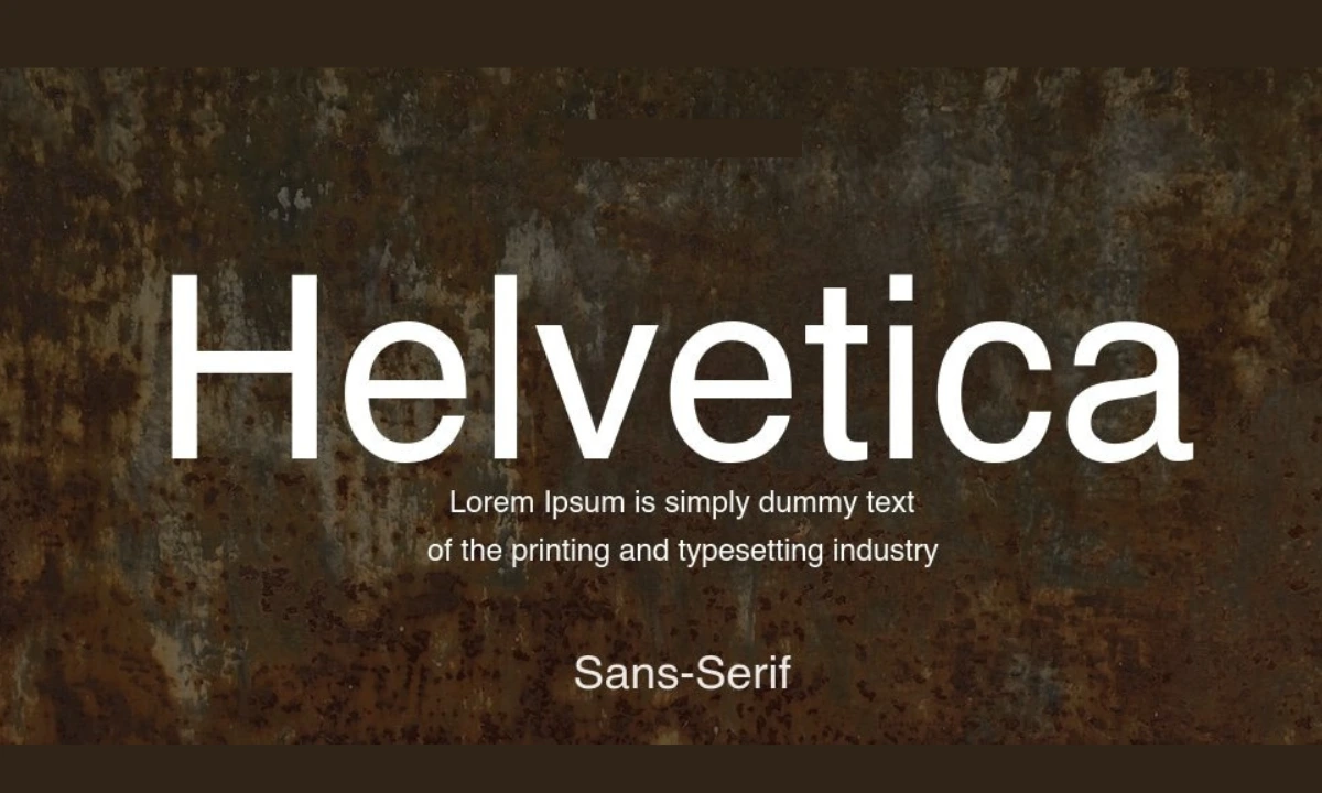 helvetica font